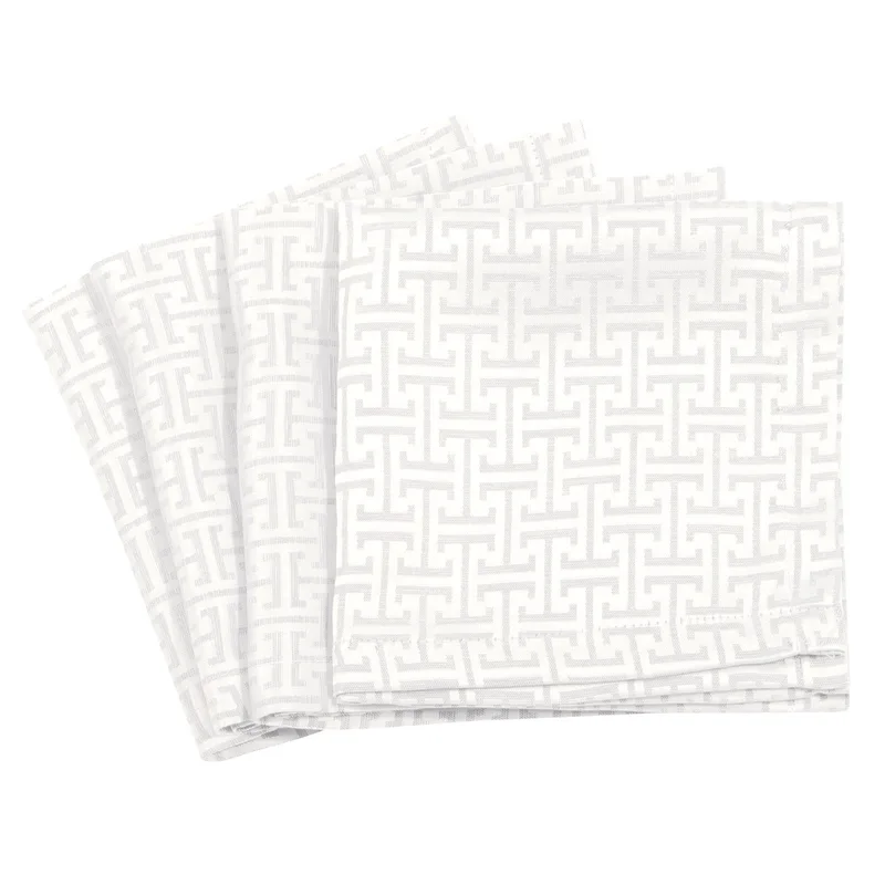 Σετ Πετσέτες Φαγητού 4 Τεμαχίων Greenwich Polo Club 3006 White 40x40