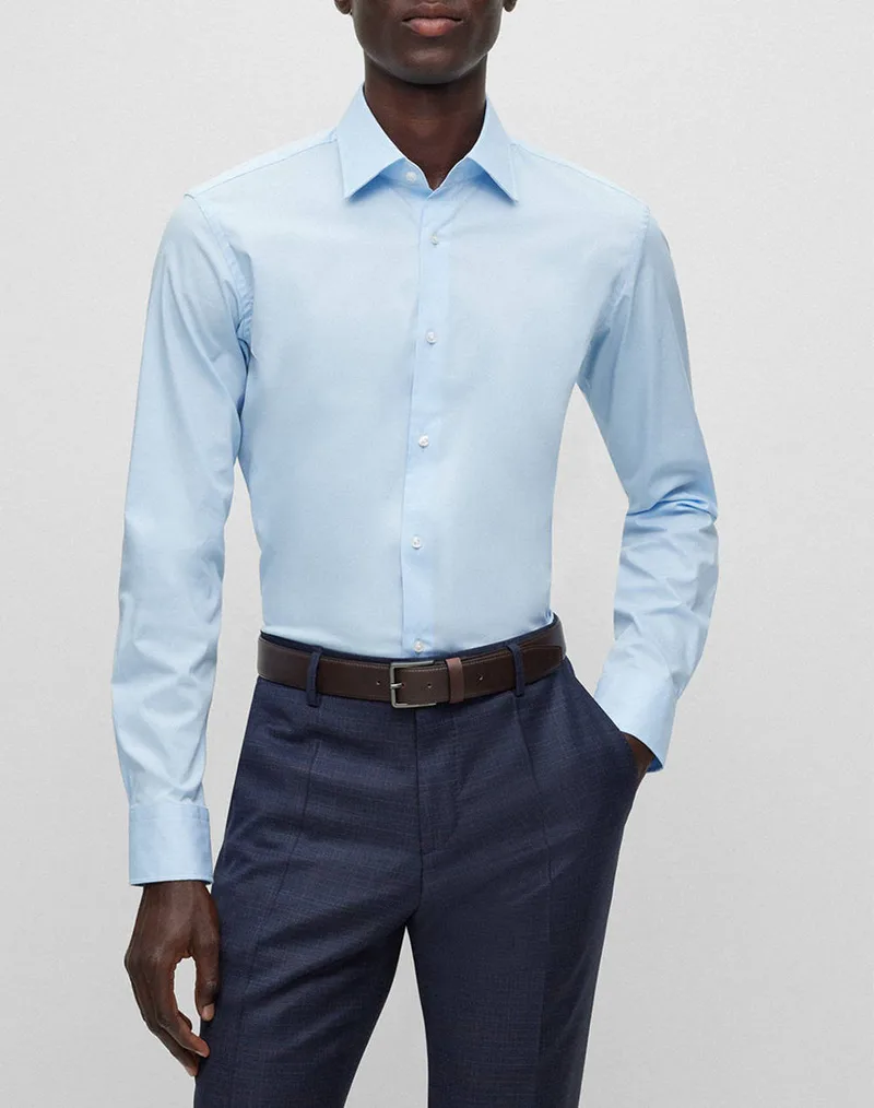 BOSS ΠΟΥΚΑΜΙΣΟ H-JOE-kent-C1-214 50473265-452 LightBlue