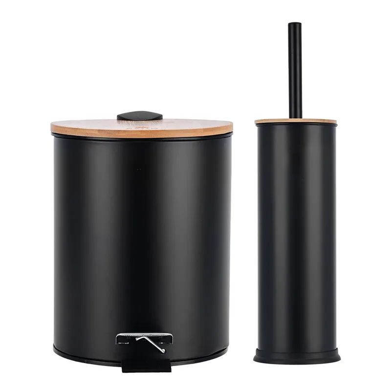 Estia Σετ Πιγκαλ & Χαρτοδοχειο 7Lt Bamboo Essentials Μαύρο