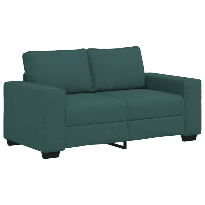 vidaXL Διθέσιος Καναπές Σκούρο Πράσινο 160x77x82 εκ. Ύφασμα