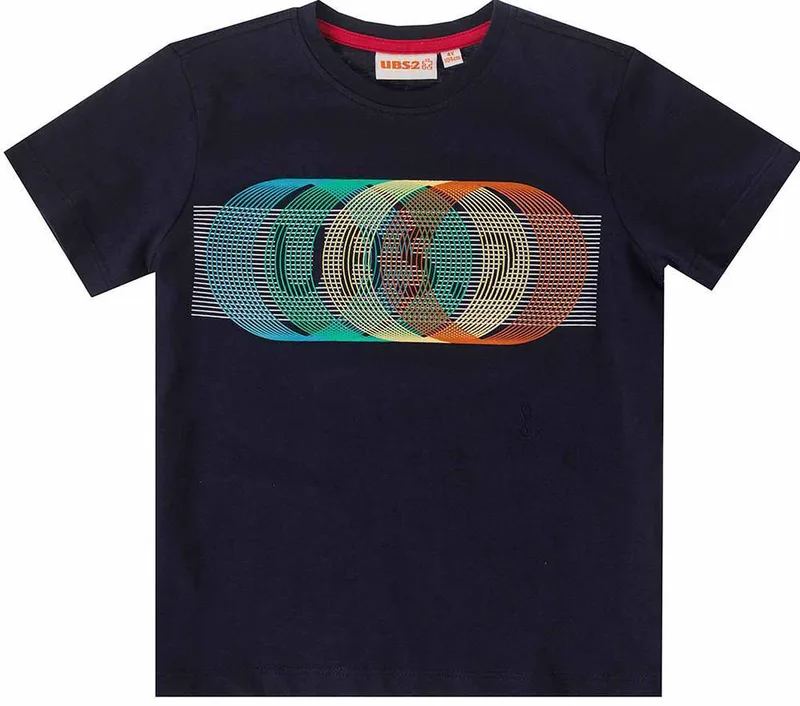 T-SHIRT UBS2 E219347-04 ΣΚΟΥΡΟ ΜΠΛΕ (5 ΕΤΩΝ)-(110 CM)