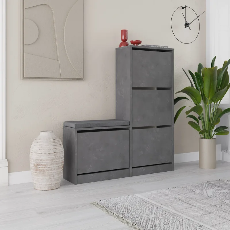 Παπουτσοθήκη Dude - Grey 779Hms4119 (105x118,5x26)