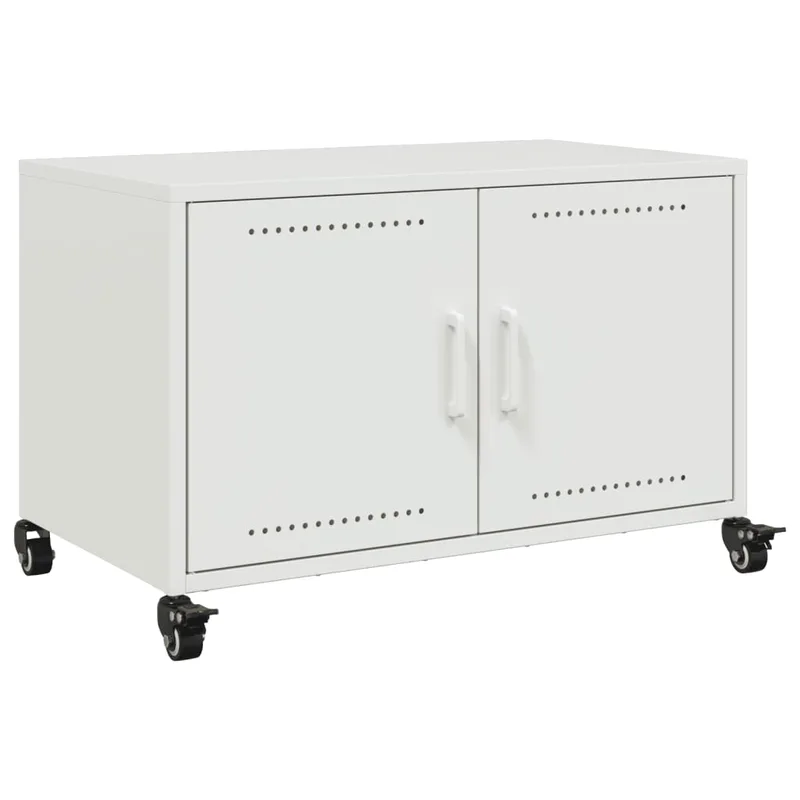 vidaXL Έπιπλο Τηλεόρασης Λευκό 68 x 39 x 43,5 εκ. Χάλυβας