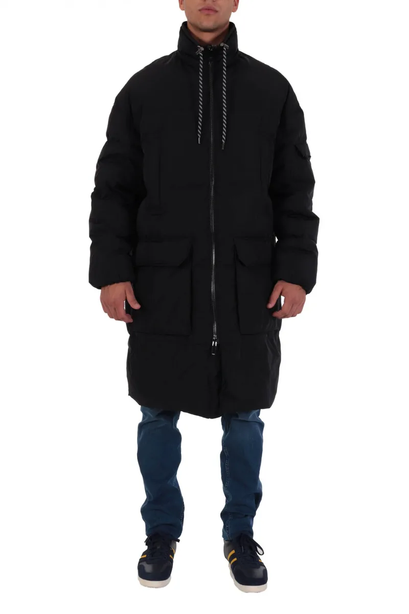 EMPORIO ARMANI ΜΠΟΥΦΑΝ JACKET ΜΑΚΡΥ ΜΠΛΕ