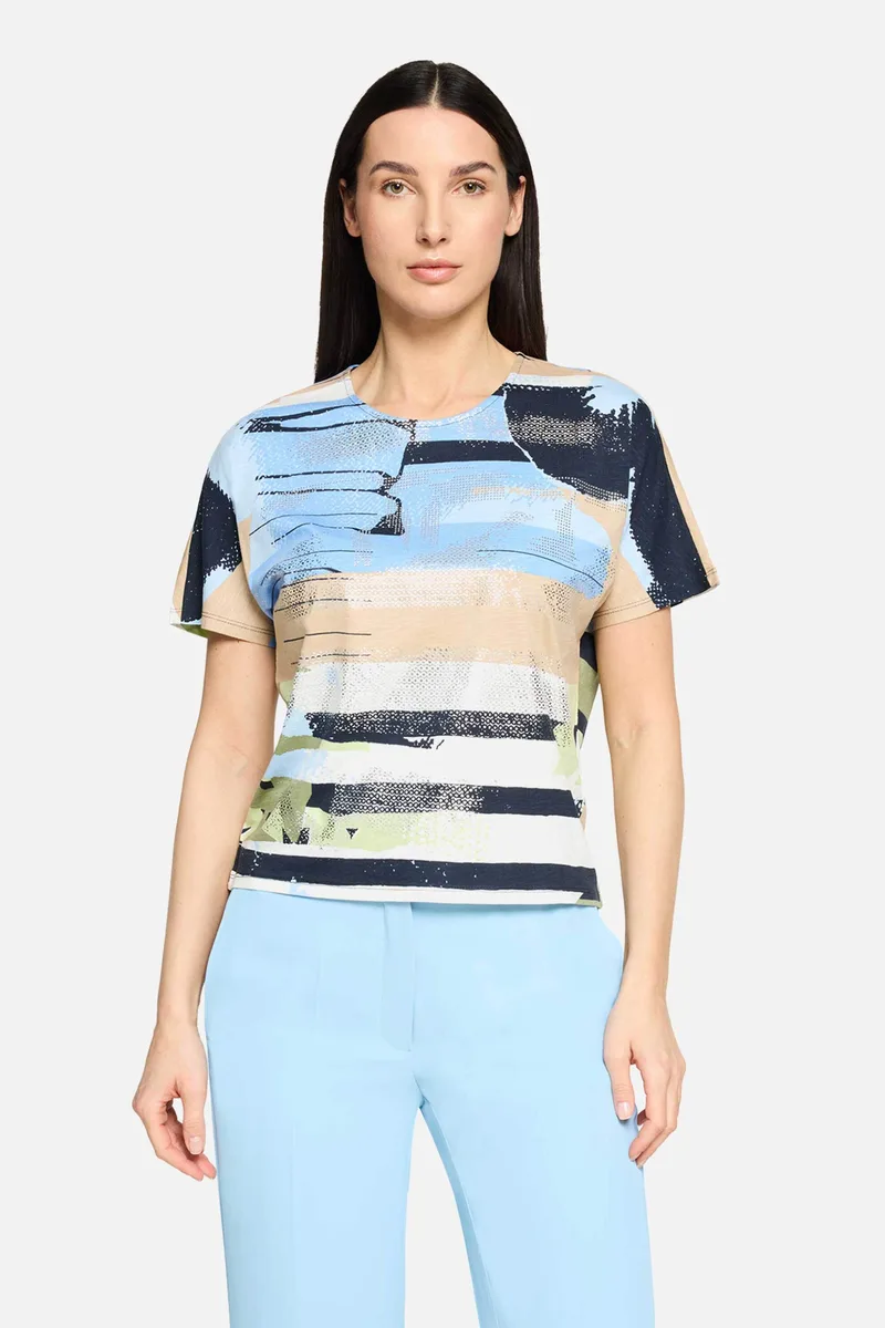 Betty Barclay γυναικείο Τ-shirt με all-over print oversized - 2751/1813 Γαλάζιο