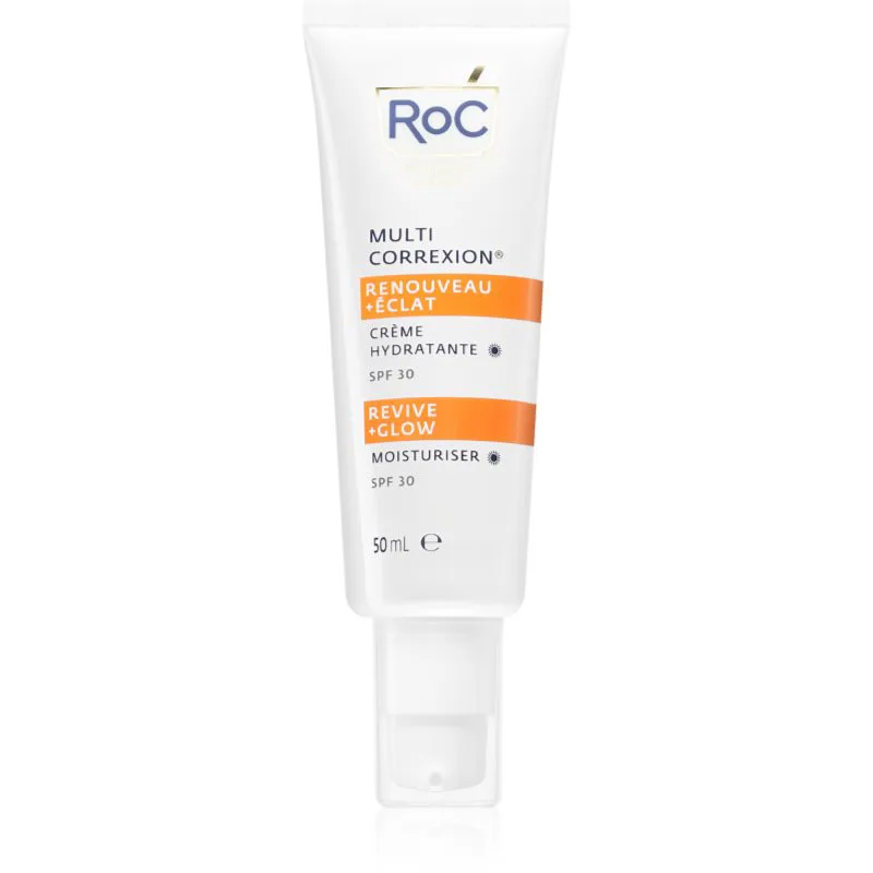 RoC Multi Correxion Revive + Glow Moisturiser θρεπτική ενυδατική κρέμα με βιταμίνη C SPF 30 50 ml