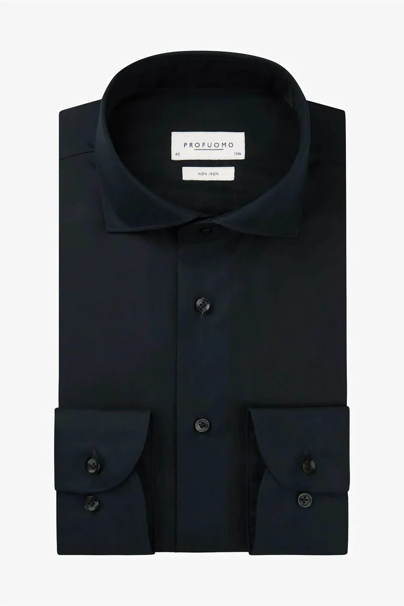 Profuomo ανδρικό πουκάμισο μονόχρωμο Slim Fit - PP2H00010C Σκούρο Μπλε