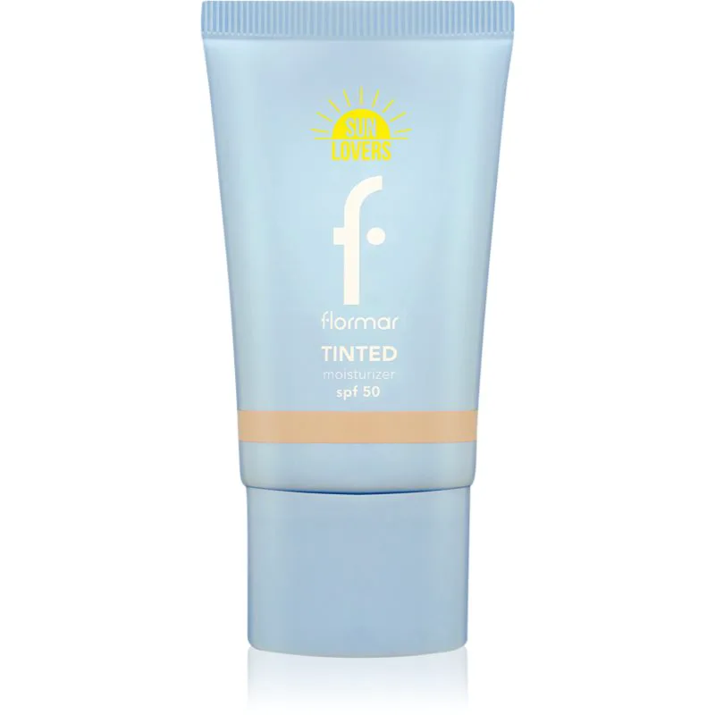flormar Sun Lovers Tinted Moisturizer SPF 50 ενυδατική κρέμα με χρώμα SPF 50 Ivory Nude 30 ml