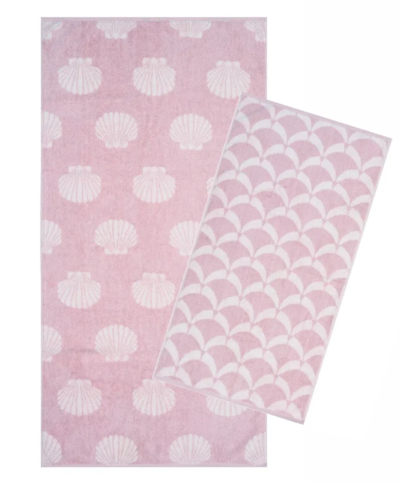 Σετ Πετσέτες 2 Τεμαχίων Kentia Sheru 14 Pink-Light Ροζ 70x140,50x90
