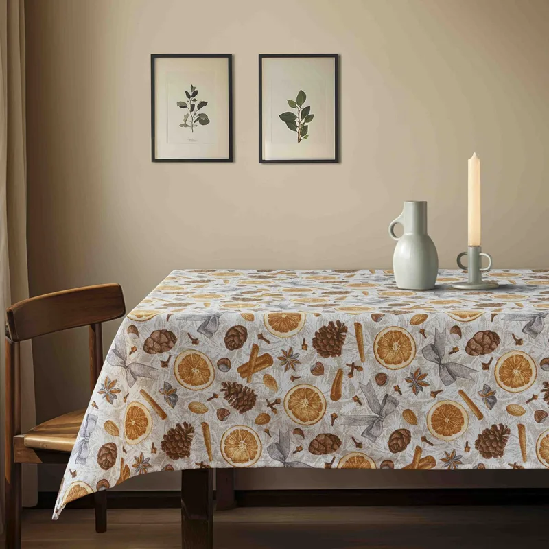 Beauty Home ΤΡΑΠΕΖΟΜΑΝΤΗΛΟ ΚΑΝΕΛΑ ΠΟΡΤΟΚΑΛΙ 135 x 220 cm
