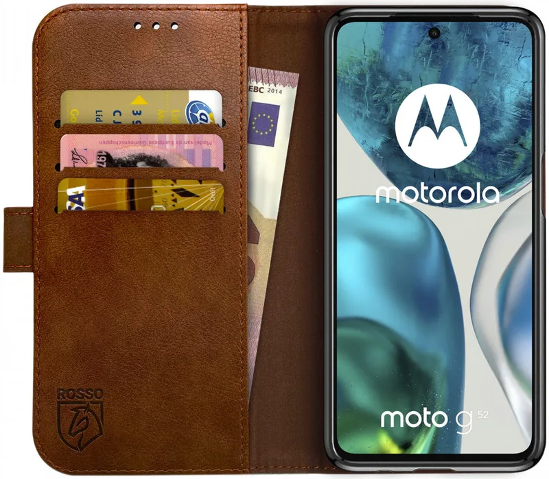 Κόκκινο Element PU Θήκη Πορτοφόλι Motorola Moto G52 / G82 - Brown (8719246360947)