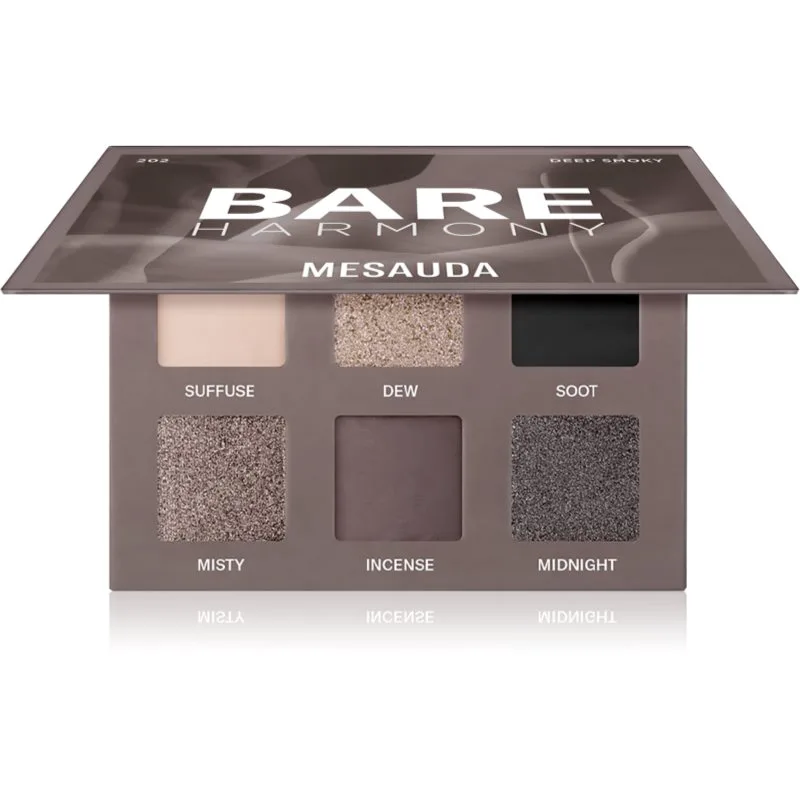Mesauda Bare Harmony παλέτα με σκιές ματιών απόχρωση 202 Deep Smoky 6x1 γρ