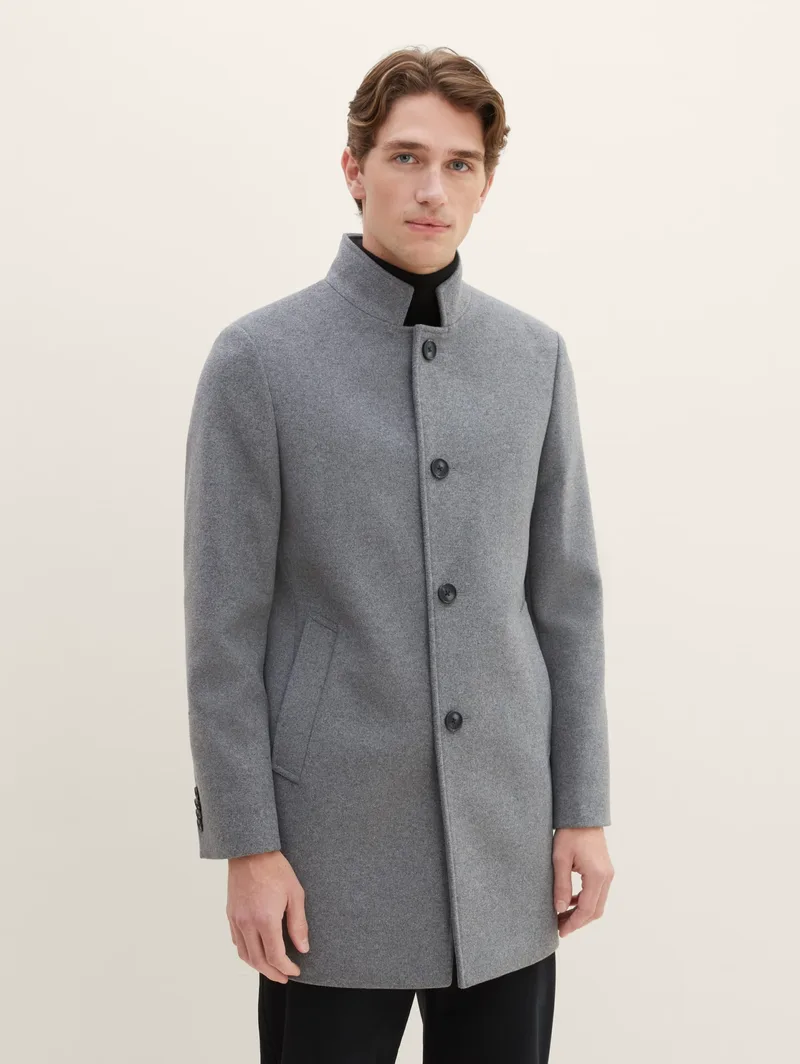 Tom Tailor Ανδρικό Παλτό Button Coat 1037337-32529 Γκρι