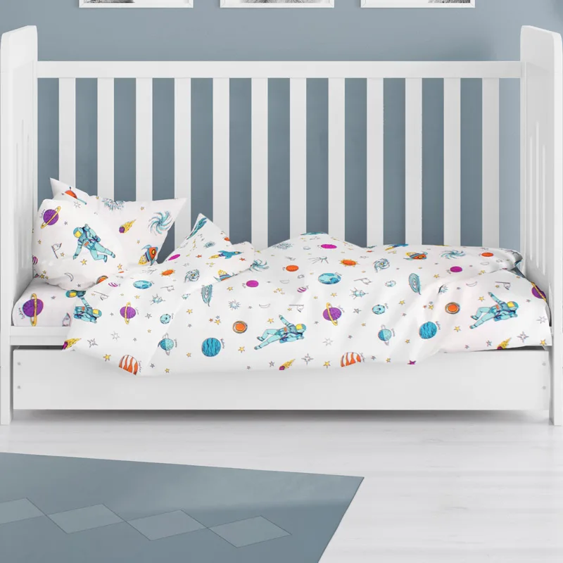 Σεντόνια Κούνιας Σετ Dimcol Space 188 Blue 120x160