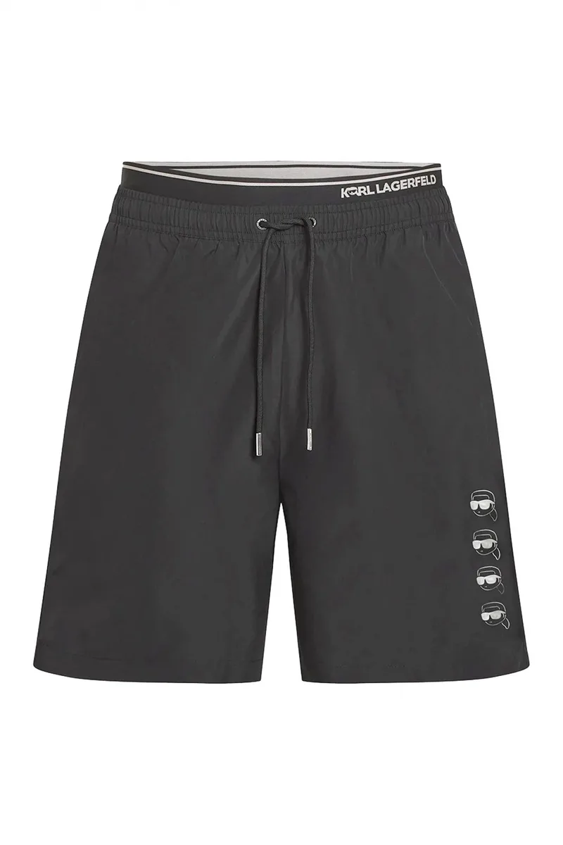 KARL LAGERFELD ΜΑΓΙΩ IKON FUSHION MED BOARDSHORT ΜΑΥΡΟ