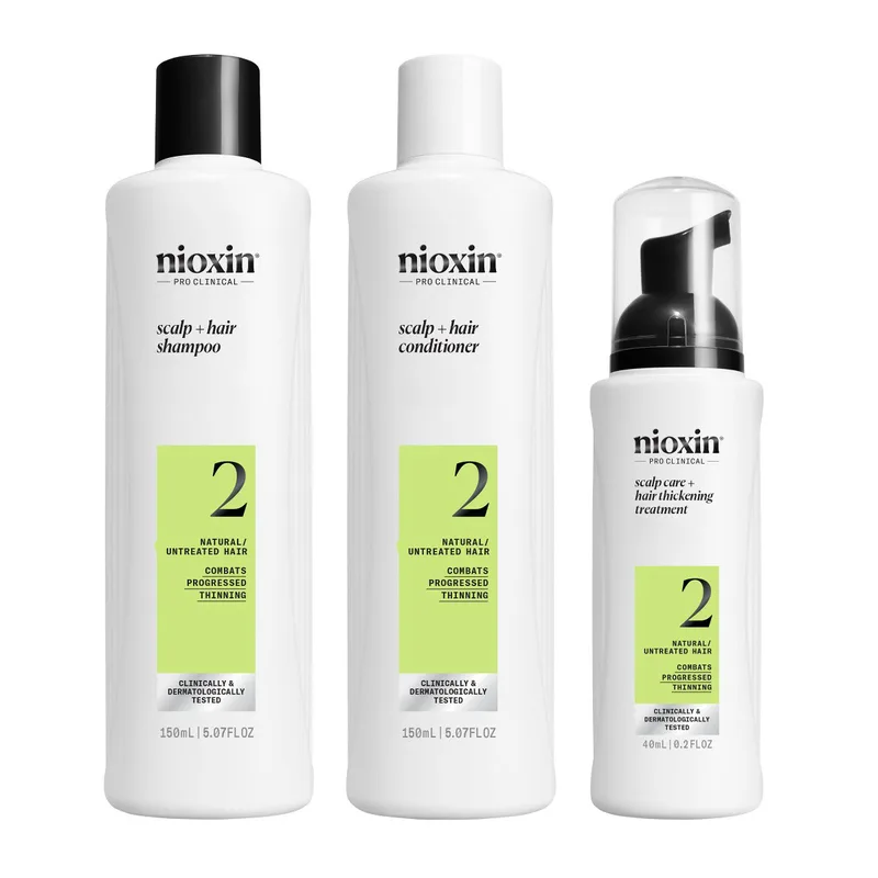 Nioxin Pro Clinical Scalp System Trial Kit 2 (Shampoo 150ml, Conditioner 150ml & Treatment 40ml)