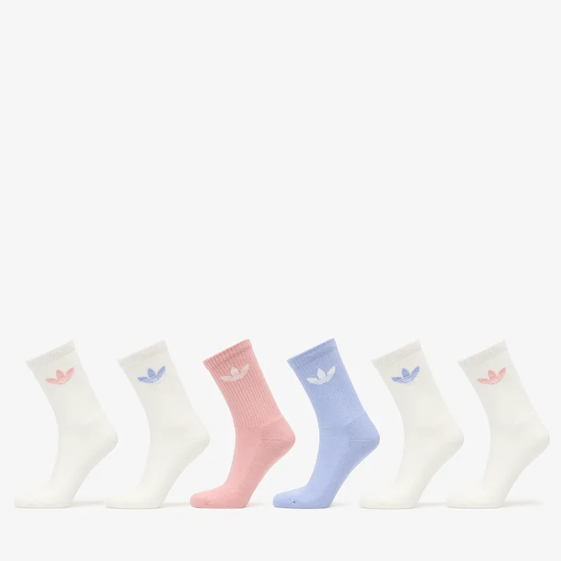 adidas Trefoil Crew Sock Cushion 6-Pack Chalk Blue S