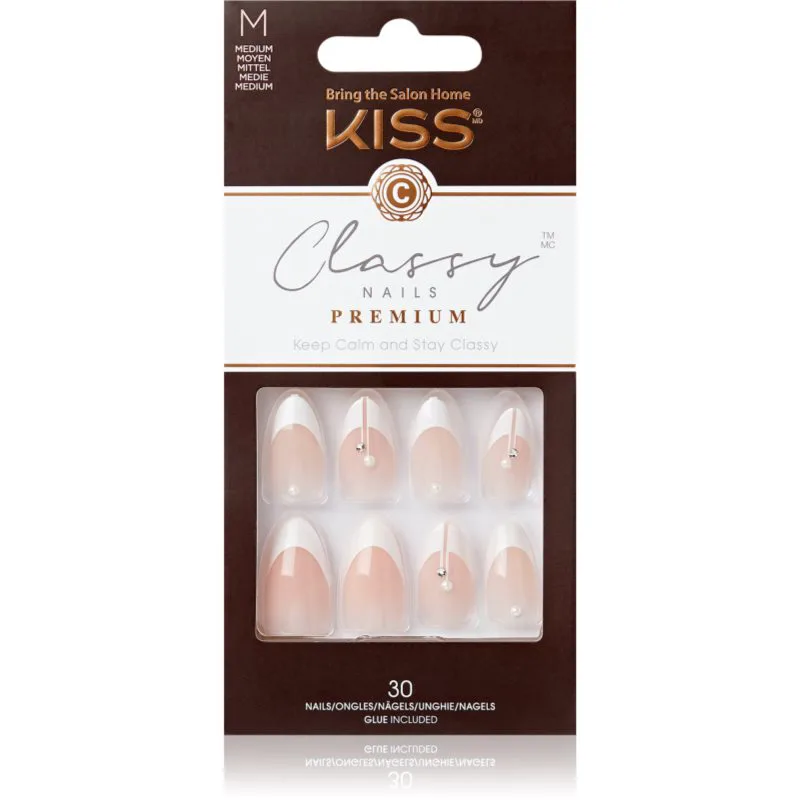 KISS Classy Nails Premium Ψεύτικα νύχια Highlights 30 τμχ