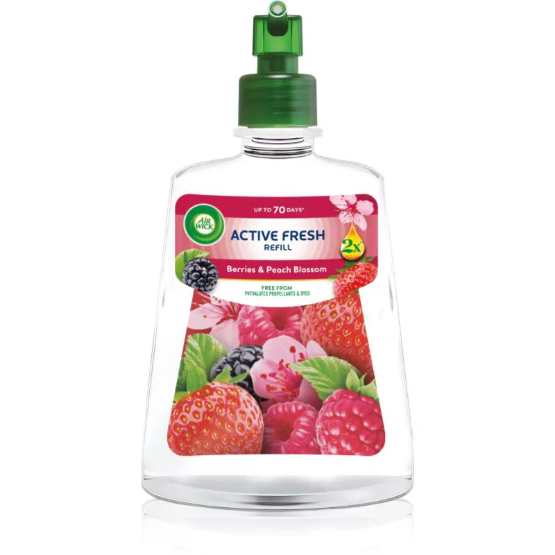 Air Wick Active Fresh Berries & Peach Blossom αποσμητικό χώρου ανταλλακτικό 228 ml