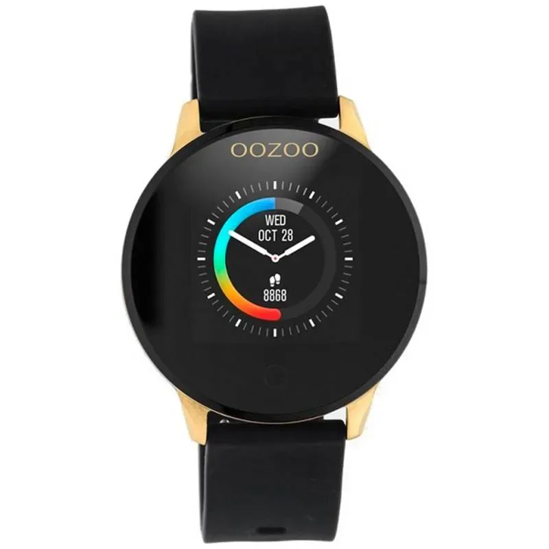 Smartwatch OOZOO Black Rubber Strap Χρυσό Q00120 Q00120