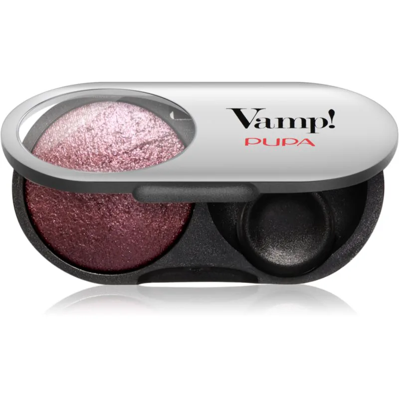 PUPA Milano Vamp! Radiant Baked Eyeshadow μακράς διαρκείας λαμπερές σκιές ματιών απόχρωση 104 - Deep Plum 1 γρ
