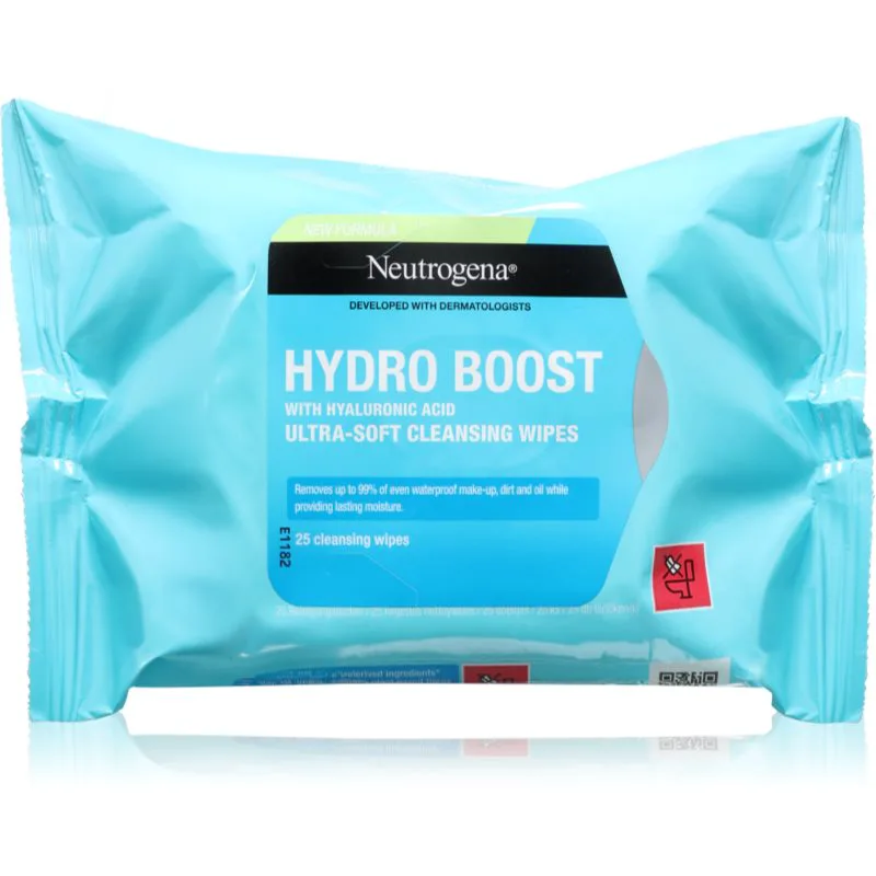 Neutrogena Hydro Boost® απαλά καθαριστικά μαντηλάκια 25 τμχ