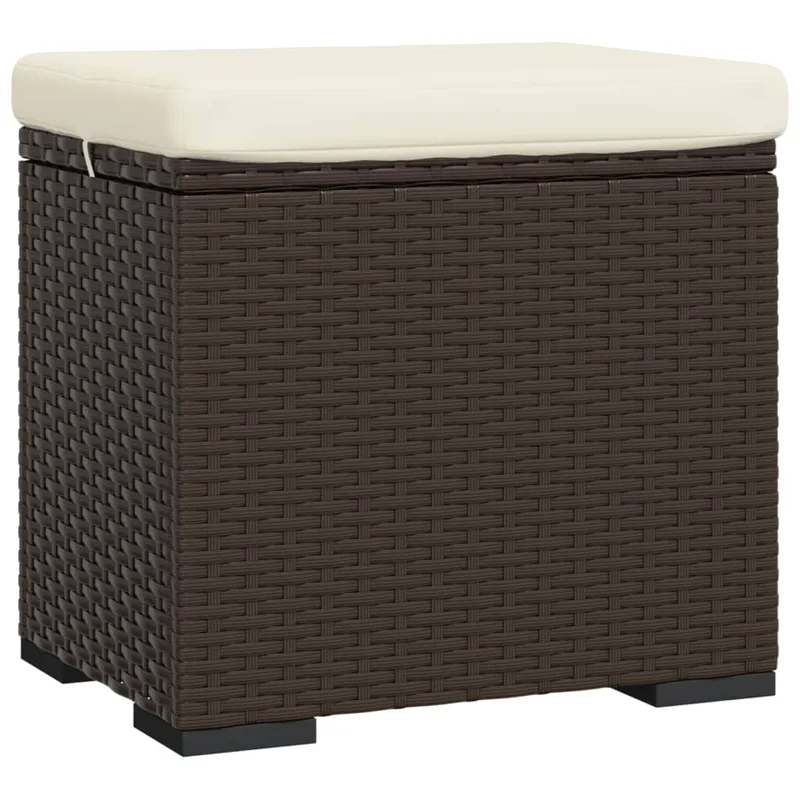 vidaXL Υποπ�διο με �αξιλά�ι �αφΠ40 x 30 x 40 εκ. απ� Συνθετικ� Ρατάν