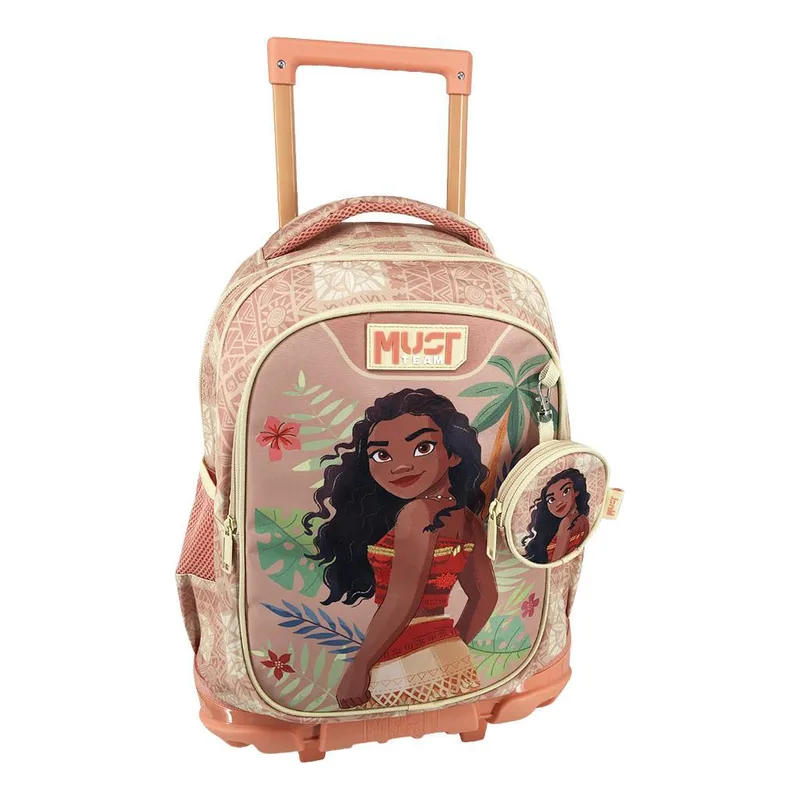 ΣΧΟΛΙΚΗ ΤΣΑΝΤΑ ΤΡΟΛΕΪ ΔΗΜΟΤΙΚΟΥ DISNEY VAIANA 2 ORANGE MUST TEAM 3 ΘΗΚΕΣ