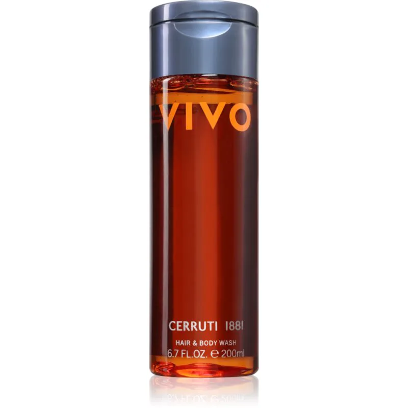 Cerruti 1881 Vivo τζελ για ντους για σώμα και μαλλιά για άντρες 200 ml