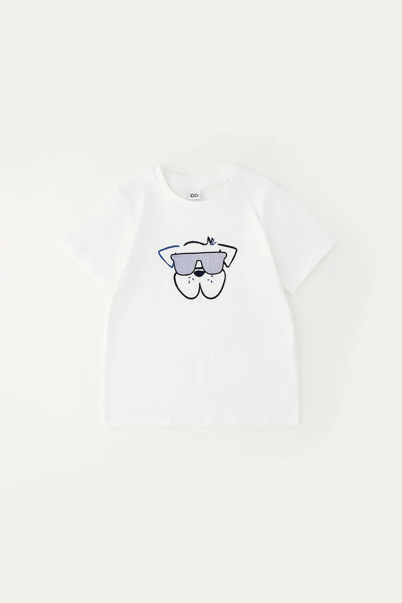 iDO παιδικό Τ-shirt με dog print - 4.G256/00 Λευκό