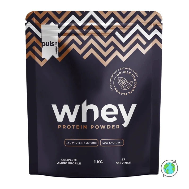 Whey Πρωτεΐνη Διπλή Σοκολάτα 73% - Puls Nutrition - 1Kg Φινλανδία High Protein