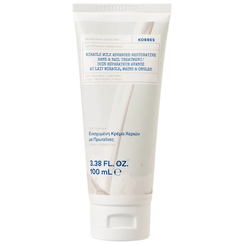Korres Mediterranean Donkey Milk Advanced Restorative Hand & Nail Treatment Ενισχυμένη Κρέμα Χεριών με Πρωτεΐνες από Γάλα Γαϊδούρας 100ml