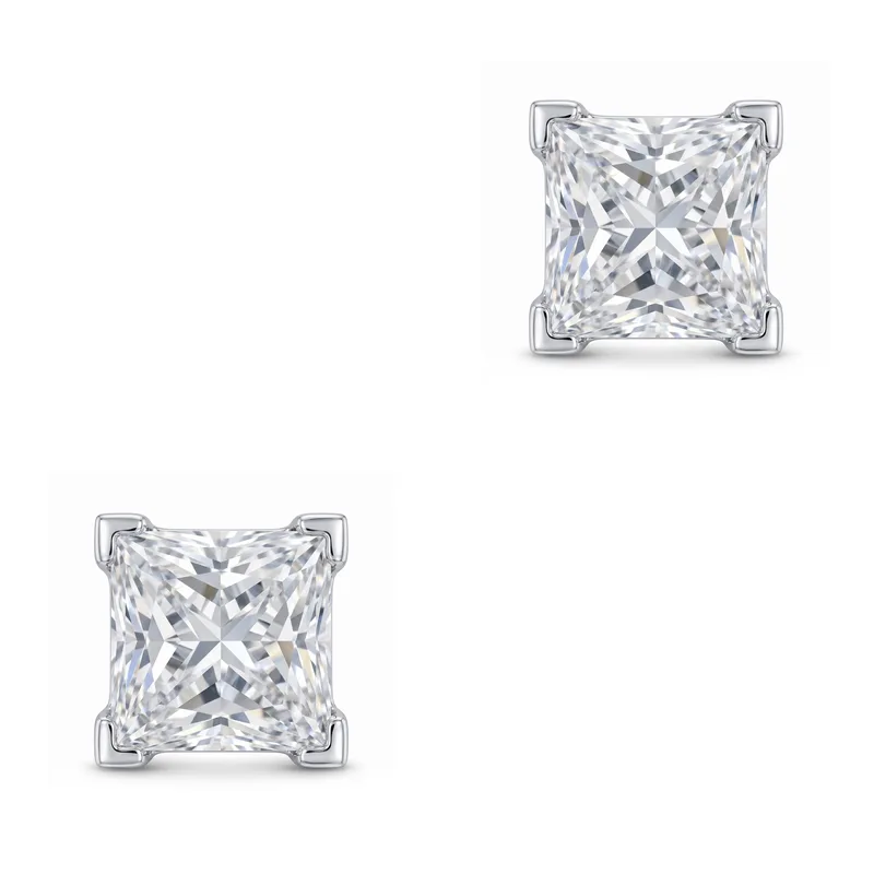 Σκουλαρίκια με Moissanite Diamonds από Ασήμι SK4057