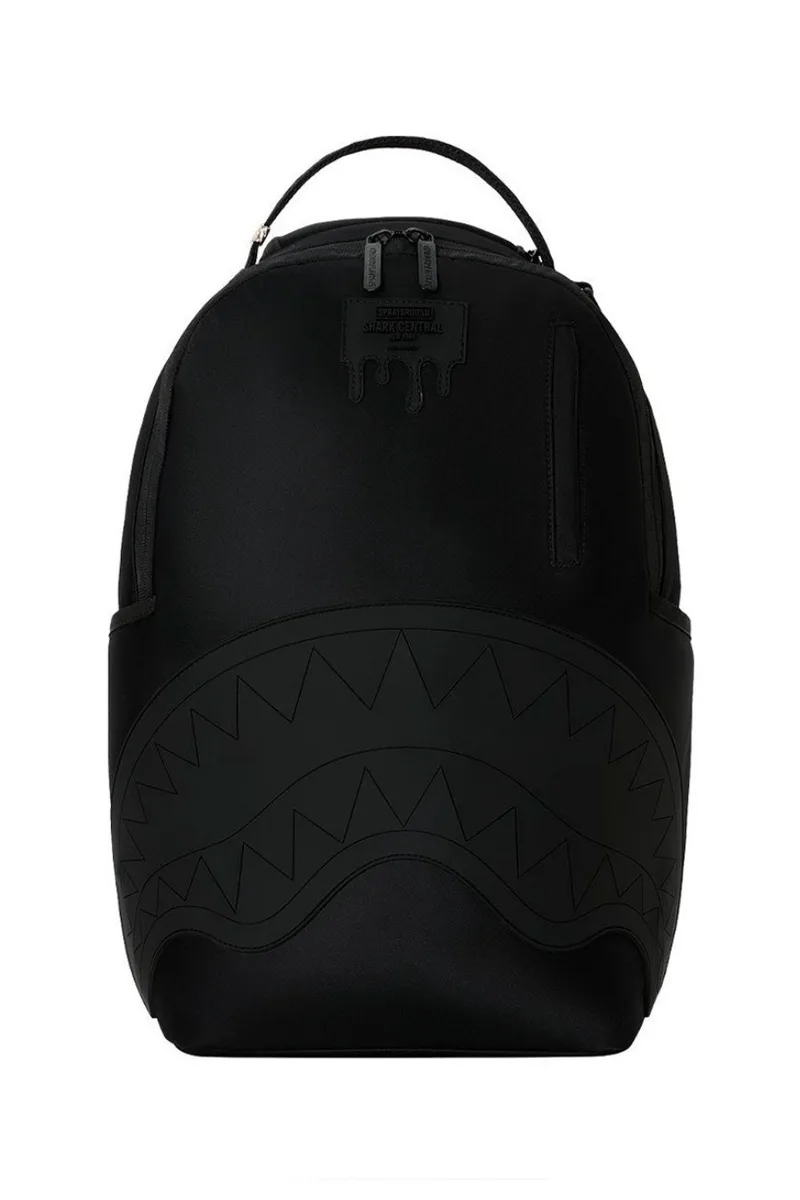SPRAYGROUND Σακίδια πλάτης - Backpacks SHARK CENTRAL BLACKED OUT EMBOSSED NYLON BACKPACK - BLACK-B9635-BLACK