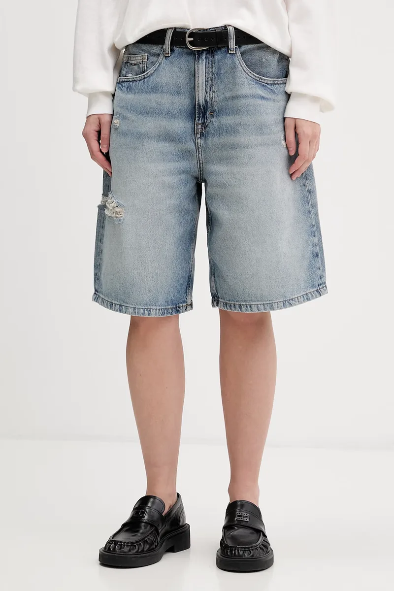Tommy Jeans σορτς γυναικεία ντένιμ