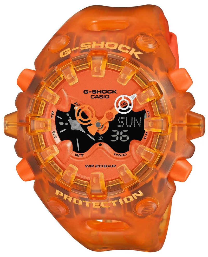 CASIO G-Shock The Over Size Chronograph - GA-V01SKE-4AER, Πορτοκαλί case with Πορτοκαλί Rubber Strap