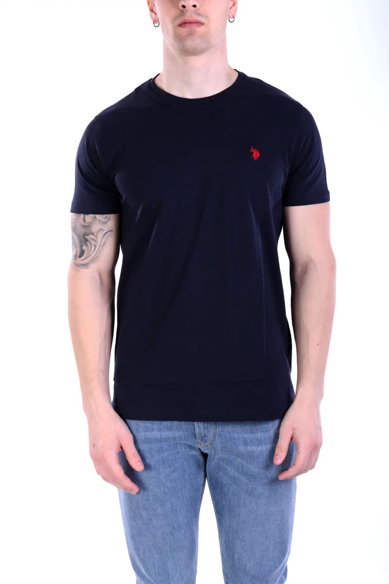 U.S.POLO ASSN T-SHIRT CREW NECK LOGO MICK ΜΠΛΕ