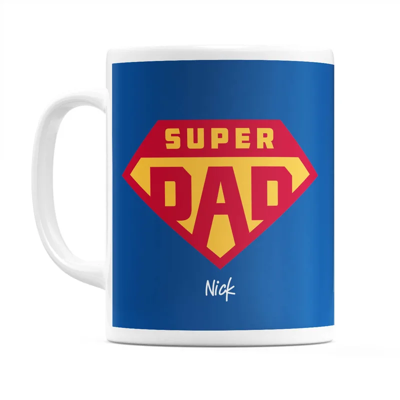 Super Dad - Man - Κούπα - Λευκό - Απλή