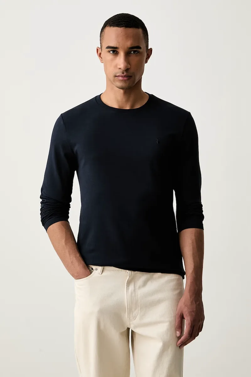 Trussardi μακρυμάνικο ανδρικό βαμβακερό με ελαστάν