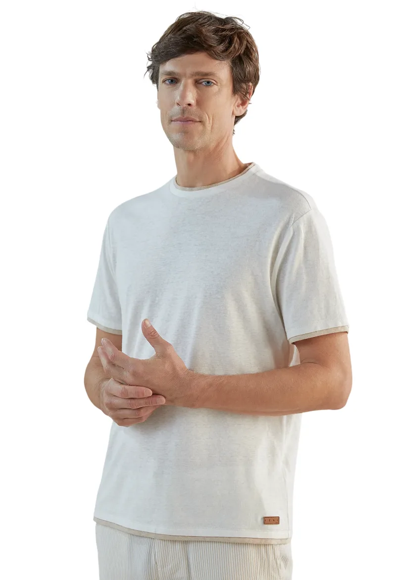 ΑΝΔΡΙΚΟ T-SHIRT IZAC GREESE ΕΚΡΟΥ