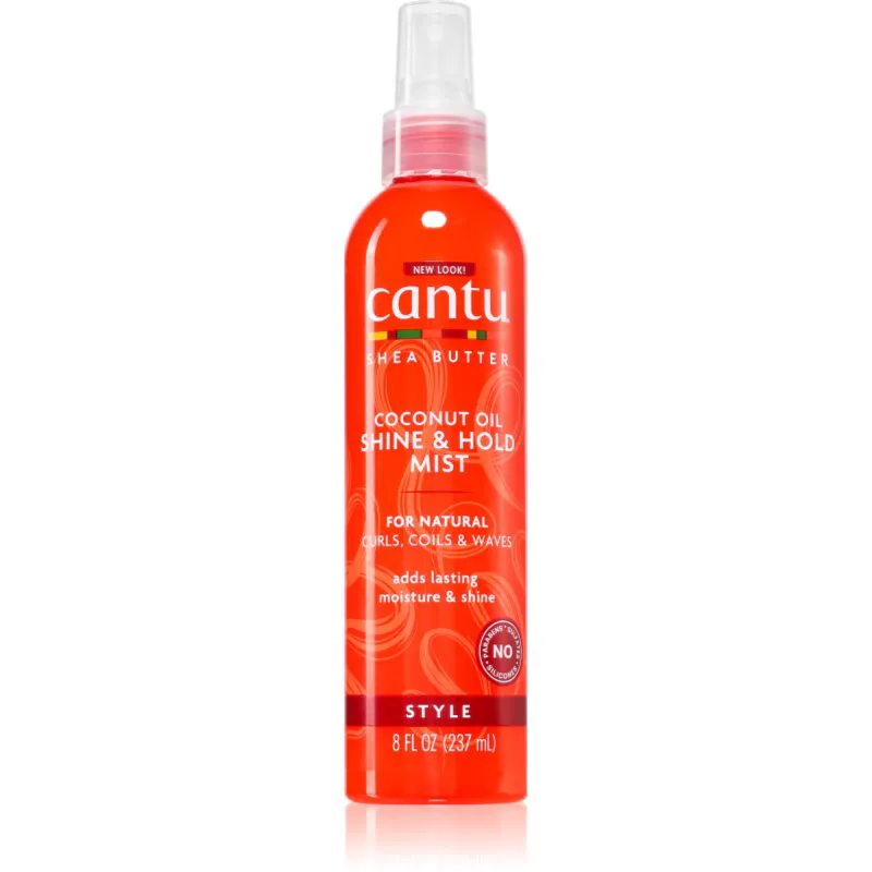 CANTU Shea Butter Shine&Hold mist ενυδατική ομίχλη λάμψη για σγουρά και κατσαρά μαλλιά 237 ml