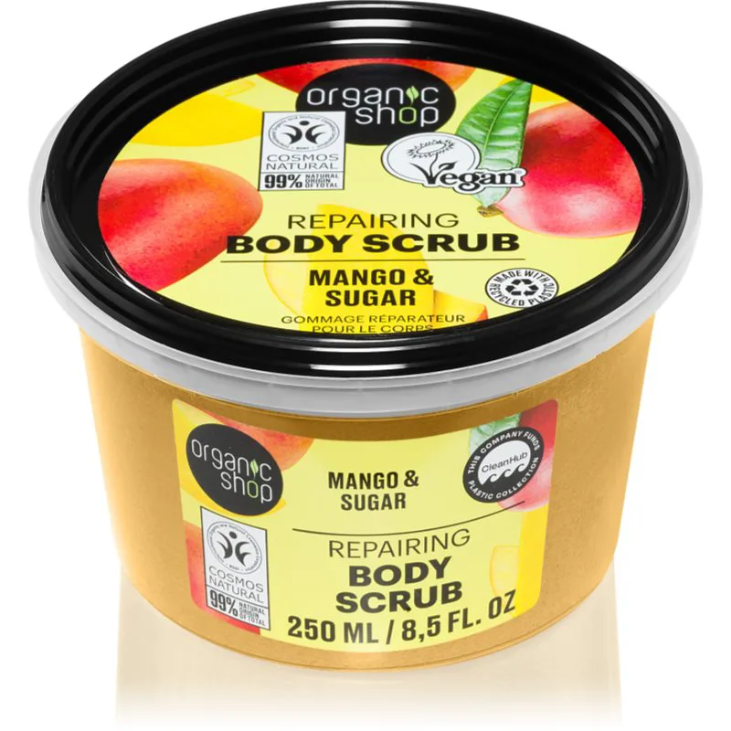 Organic Shop Mango & Sugar απολέπιστικό σώματος για μεταξένια επιδερμίδα 250 ml
