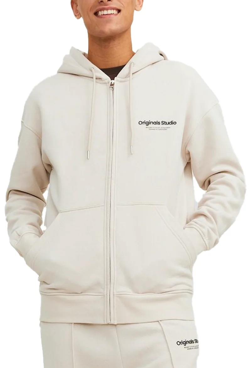 Ζακέτα Jack & Jones Jorvesterbro Hood 12241691-Moonbeam Ανδρικό