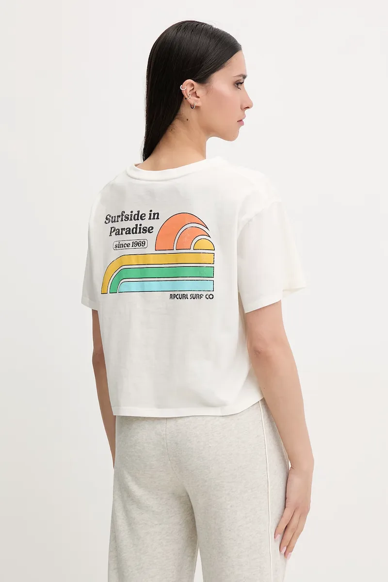 Rip Curl T-shirt γυναικείο βαμβακερό SURF SIDE