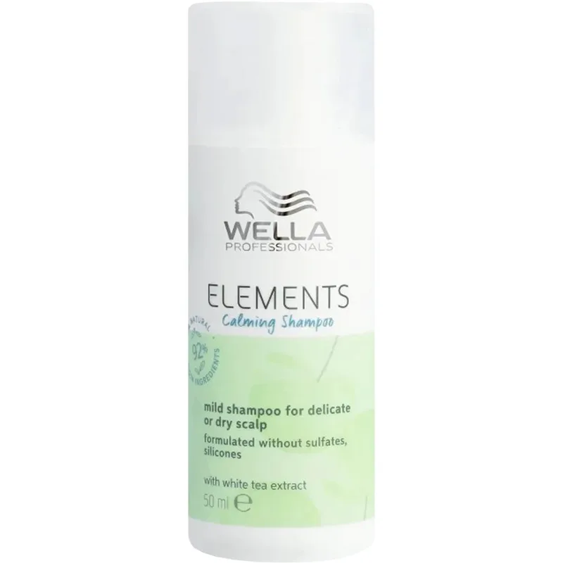 Wella Professionals Elements Calming Shampoo for Delicate & Dry Scalp Ήπιο Σαμπουάν για Ευαίσθητο & Ξηρό Δέρμα Κεφαλής 50ml