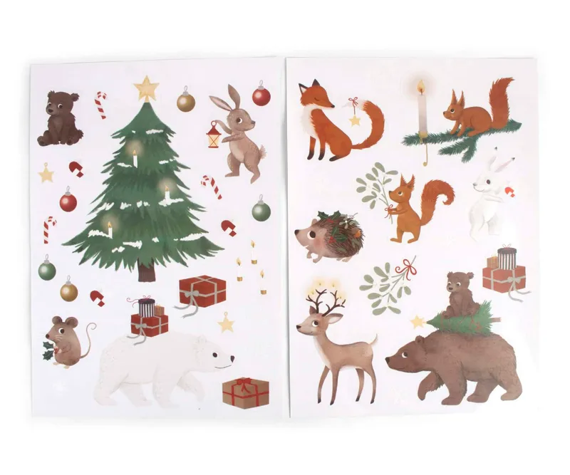Filibabba Window Stickers - Wonderful Winter - Forest Friends