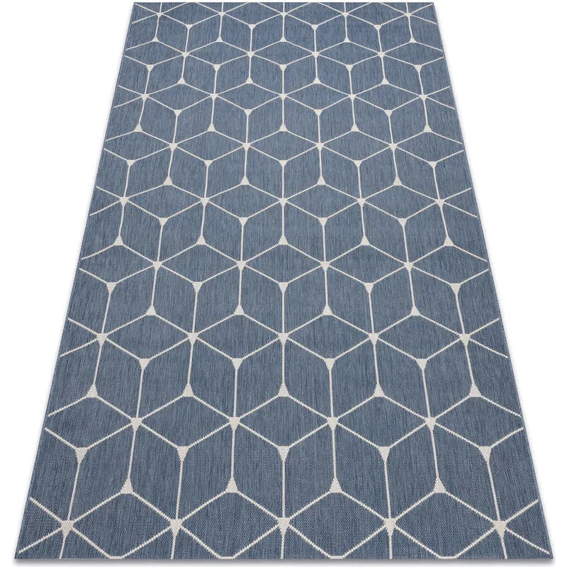 Χαλιά Rugsx Χαλί FLAT 48721/591 σιζάλ - 3d κύβος 160x230 cm
