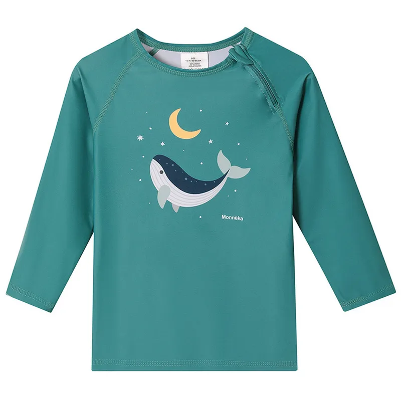 Παιδική Μπλούζα Με Αντηλιακή Προστασία Monneka Teal Whale 6-12 Μηνών 6-12 Μηνών