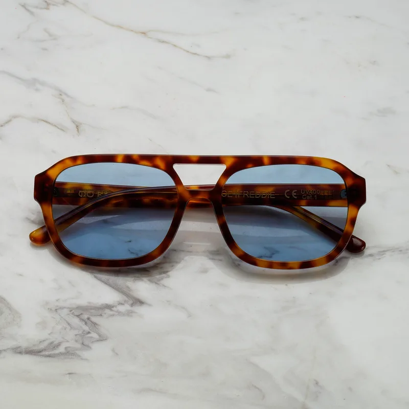 FREDDIE A6EP5 - FREDDIE - TORTOISE - BLUE Sunglasses | Tortoise | Blue Shades | Explicit Poets Sunglasses