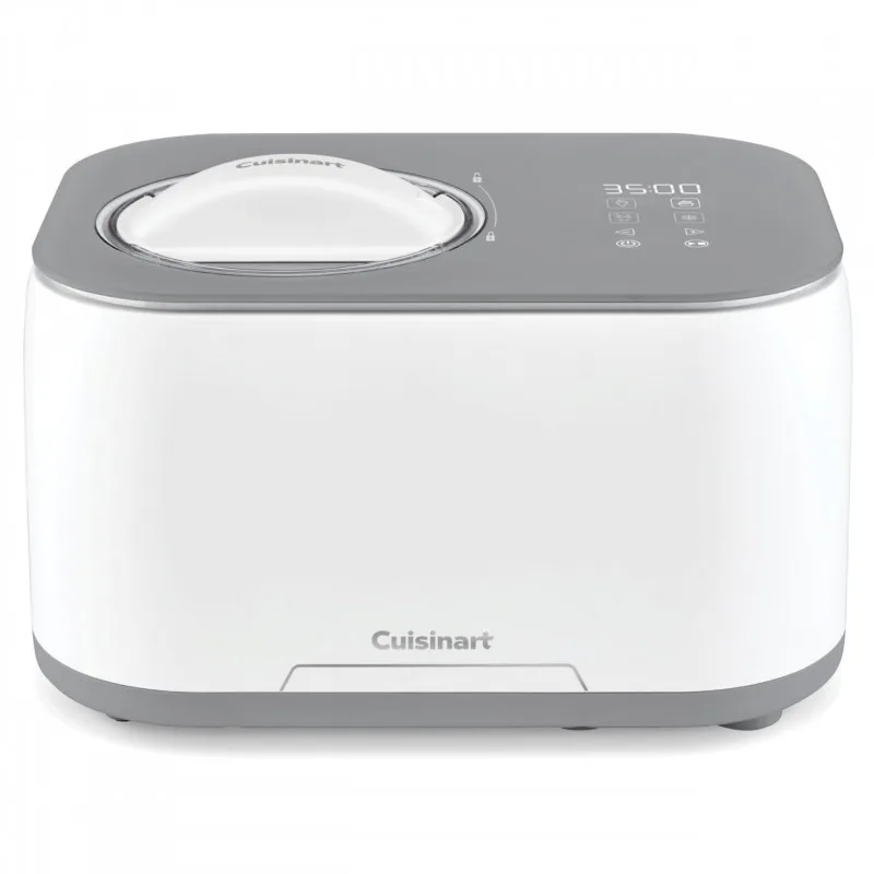 Μηχανή παγωτού Cuisinart Freeze Ease ICE90E, 100 W, 0,95 λίτρα, 3 προγράμματα, συμπιεστής, λευκό/γκρι